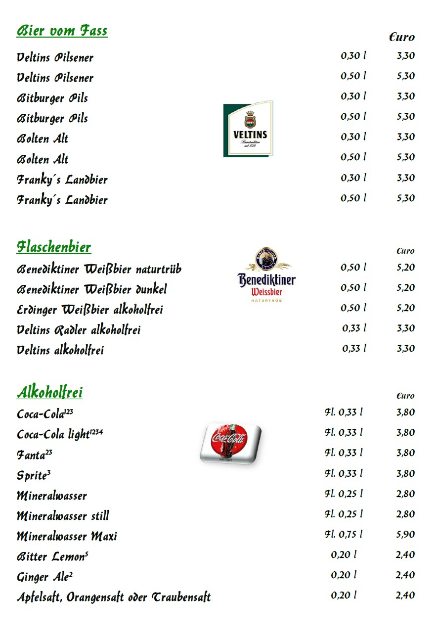 Cafe Halle Getränke Bier vom Fass