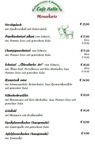 Cahe Halle neue Speisekarten ab Januar 2026 