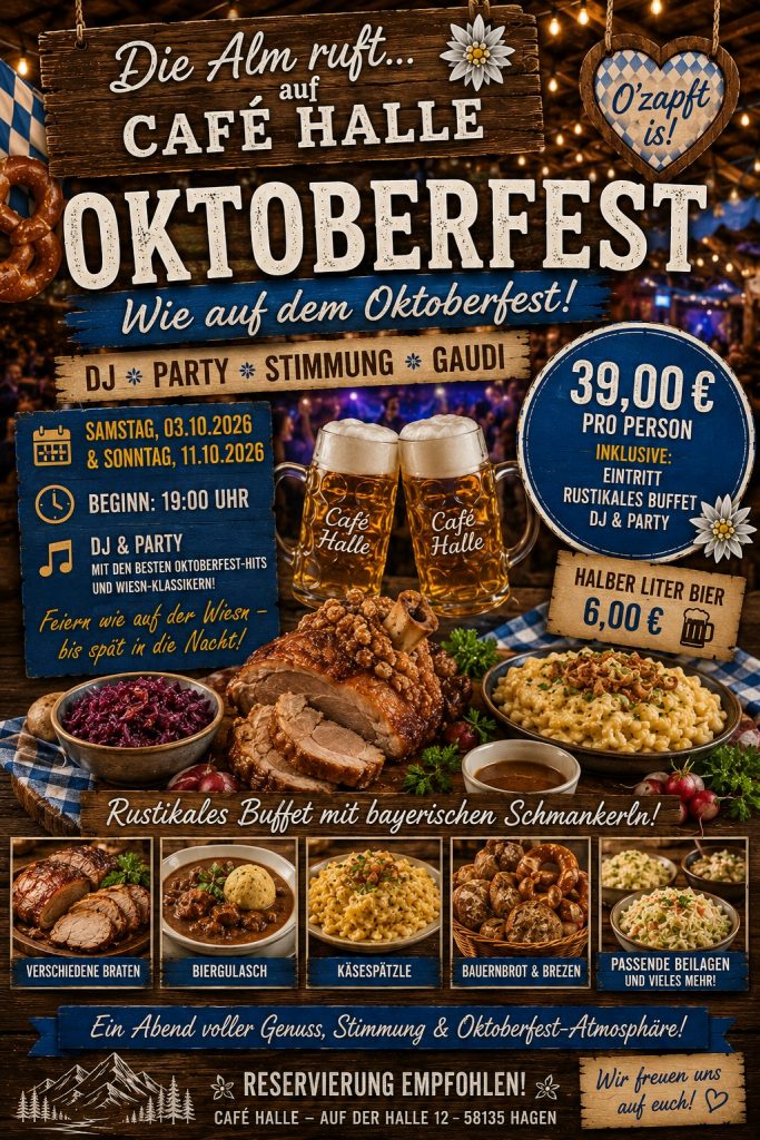Oktoberfest auf Cafe Halle - Bayrischer Abend 3 - Die Alm ruft
