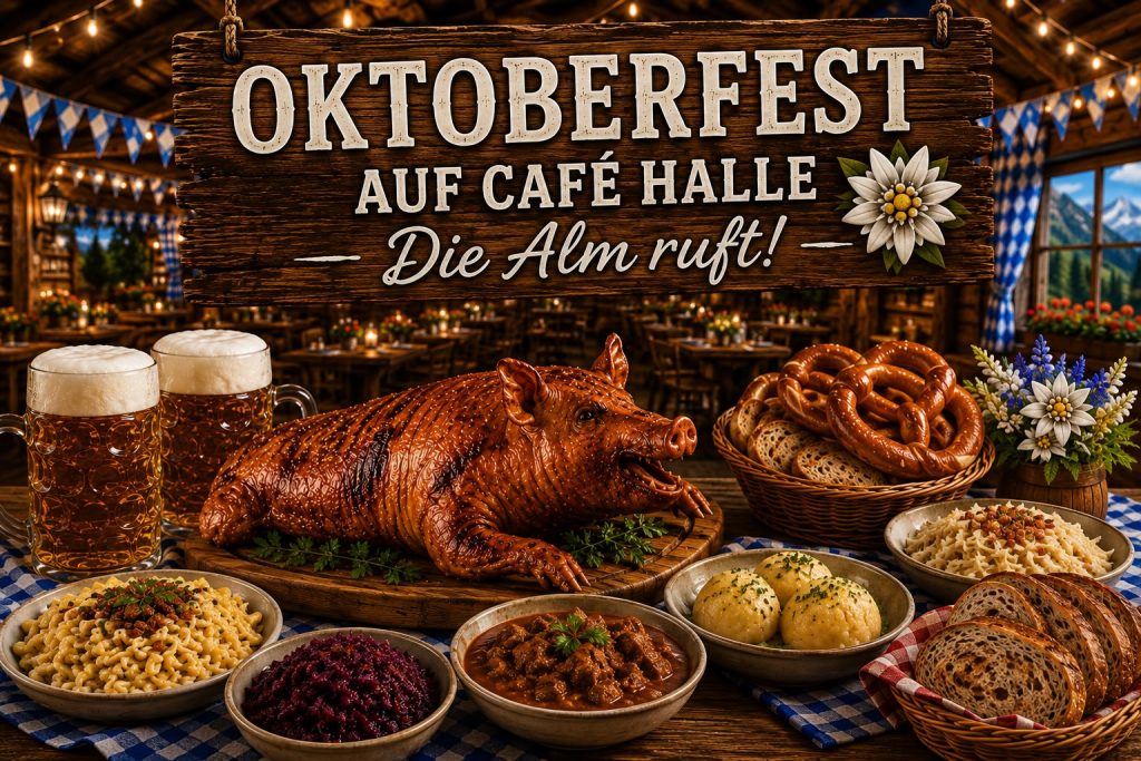 Oktoberfest - Spanferkelessen auf Cafe Halle